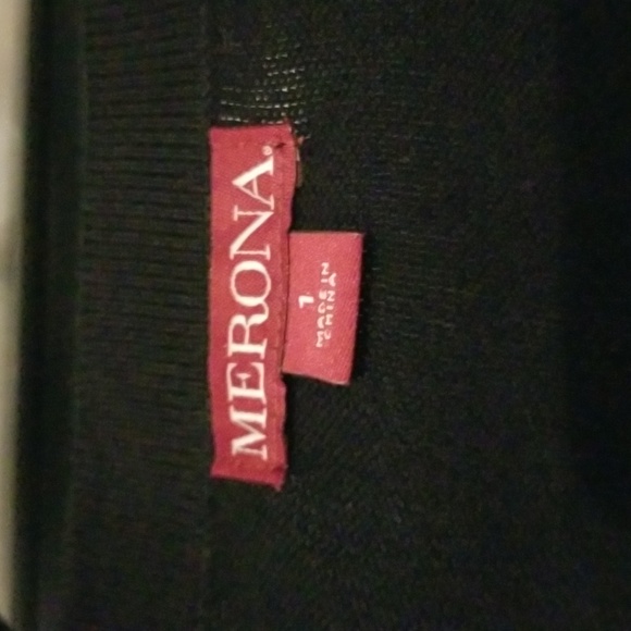 MERONA black holiday cardigan with sequin bow on front - Picture 3 of 4